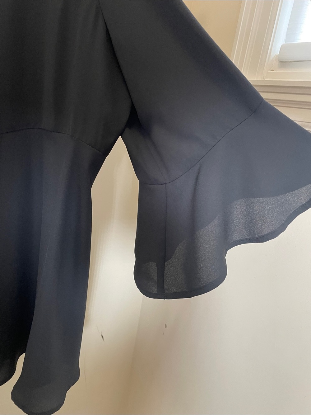 Joseph Ribkoff Open-Front Flowy Polyester Cardigan  Black M - Picture 3 of 11